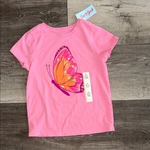 Cat & Jack Pink and Orange Butterfly Tee